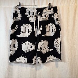Gently Used Men’s H&M Disney Donald Duck Sweat Shorts Size Small All Over Print